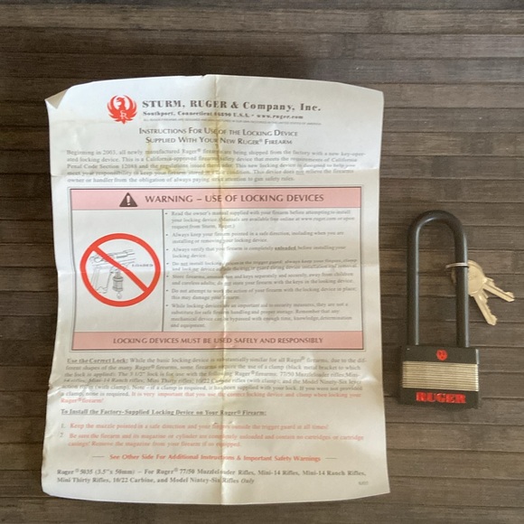 Strum, Ruger & Company, Inc. Rifle Lock - Picture 6 of 6